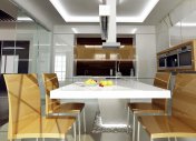 дизайн кухни в современном стиле, 3d визуализация интерьера