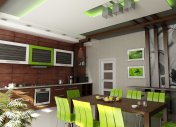 дизайн кухни, 3d визуализация интерьера