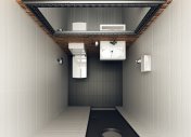 современная отделка туалета, студия М5
