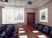 дизайн интерьера конференц-зала, интерьер зала совещаний