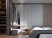 ЖК комфорт парк, Студия М5, дизайн спальни в квартире, туалетный столик в спальне