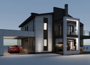 архитектурная подсветка частного дома, проект архитектурной подсветки частного дома, студия М5