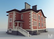 цветовое решение дома, проект, 3d визуализация архитектуры