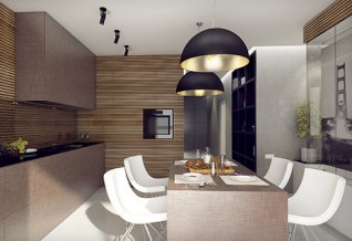 Проект WOOD, квартира с акцентом. / Минск, ул. Лопатина