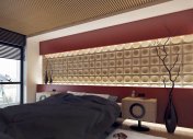 3d визуализация спальни, интерьер спальни, комната отдыха, дизайн-проект