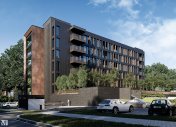 кирпичный фасад жилого дома, фасад из кортена, Фасады из Corten, черный фасад
