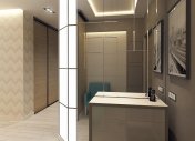 оригинальный светильник в коридоре, дизайн интерьера коридора