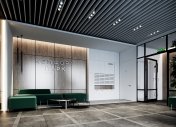 студия М5, дизайн вестибюля жк комфорт парк, отделка под дерево