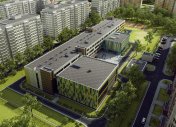 проект, вид сверху, птичка, 3D визуализация генерального плана, архитектурная визуализация